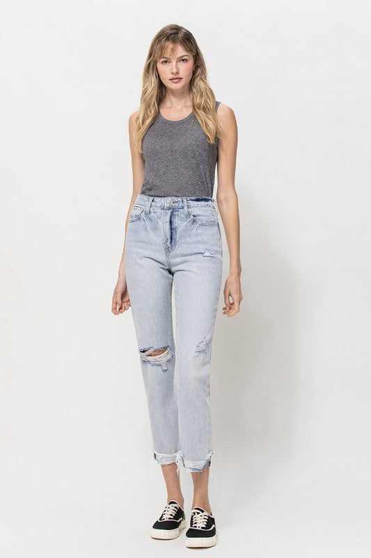SUPER HIGH RELAXED CUFFED STRAIGHT JEAN