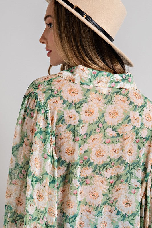 FLORAL PRINT BLOUSE TOP