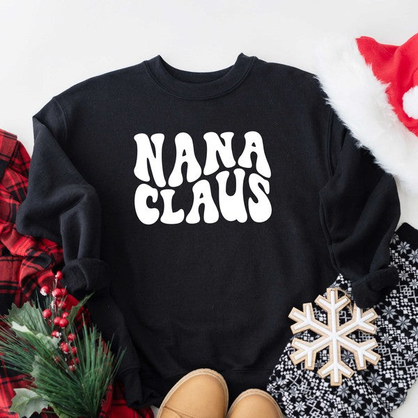 Nana Claus Wavy Graphic Sweatshirt