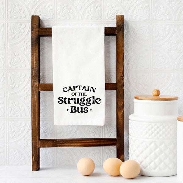 Captain of the Struggle Bus Tea Towel