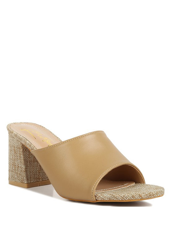 ADDIE Block Heel Slip On Sandals