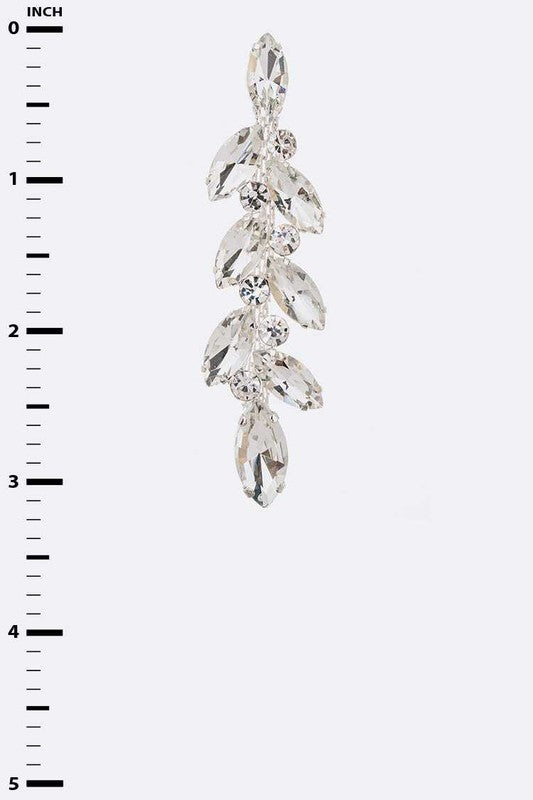 Crystal Marquis Long Drop Earrings