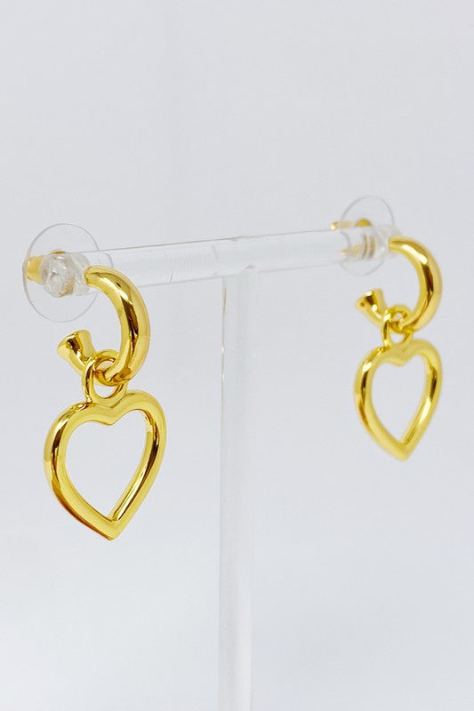 Love From Milan Heart Drop Earrings