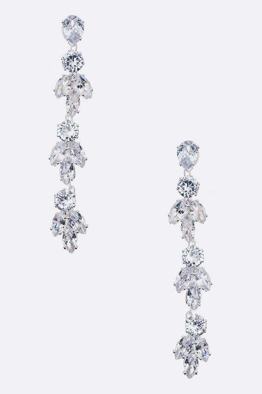 CZ Long Drop Iconic Earrings