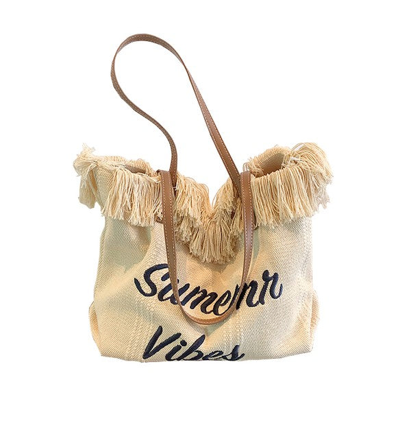 Bohemian canvas woven tote bag simple ethnic purse