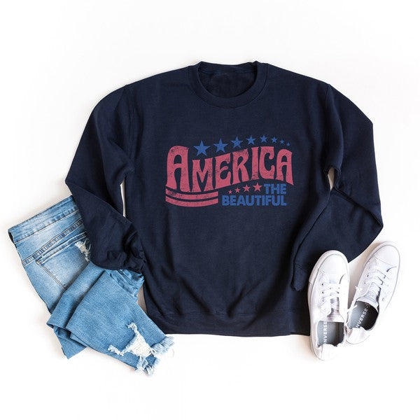 Retro America The Beautiful Graphic Sweatshirt