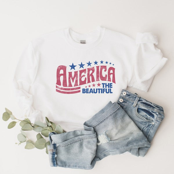 Retro America The Beautiful Graphic Sweatshirt