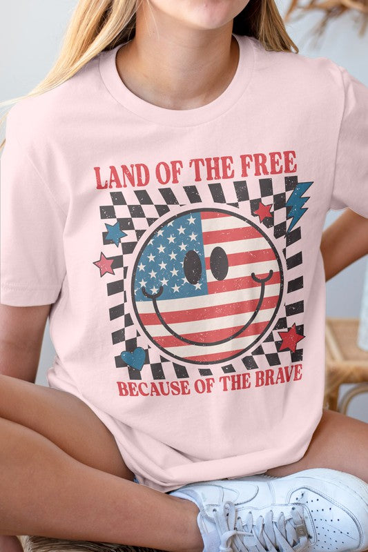 Land of The Free Because of The Brave Retro