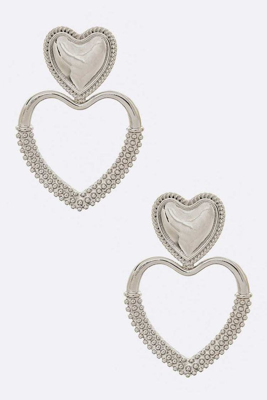 Heart Shape Clip On Iconic Earrings
