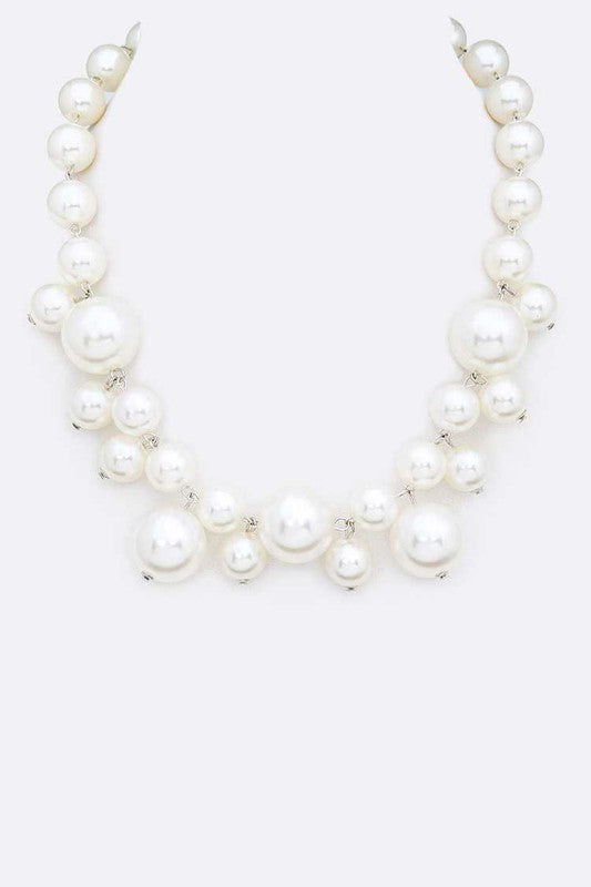 Mix Pearl Collar Necklace