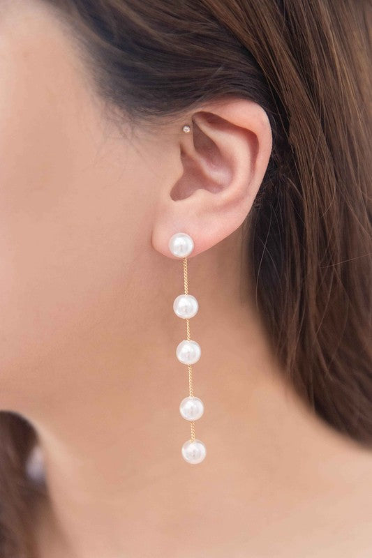 Classic Pearl Dangle Earrings