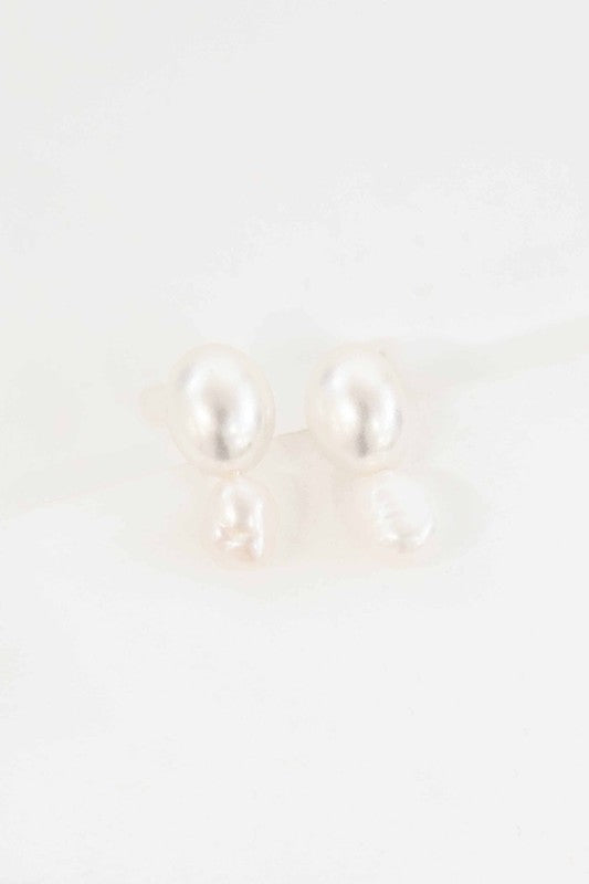 Double Pearl Earrings