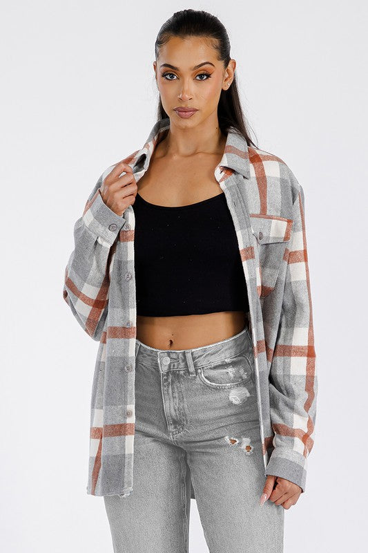 Boyfriend Oversized Soft Flannel Shacket