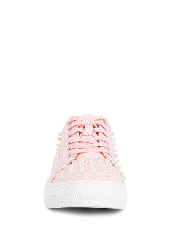 Elizha Stud Embellished Lace Up Sneakers