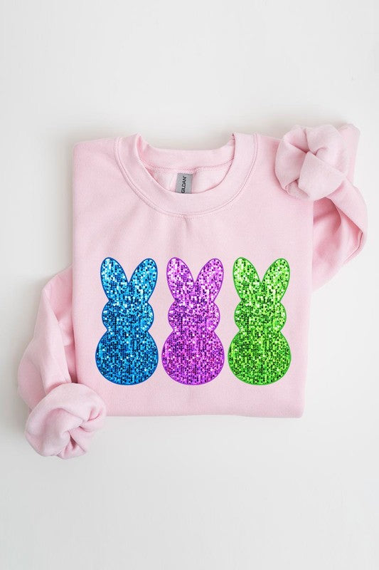 Easter Bunny Graphic Fleece Sweatshirts