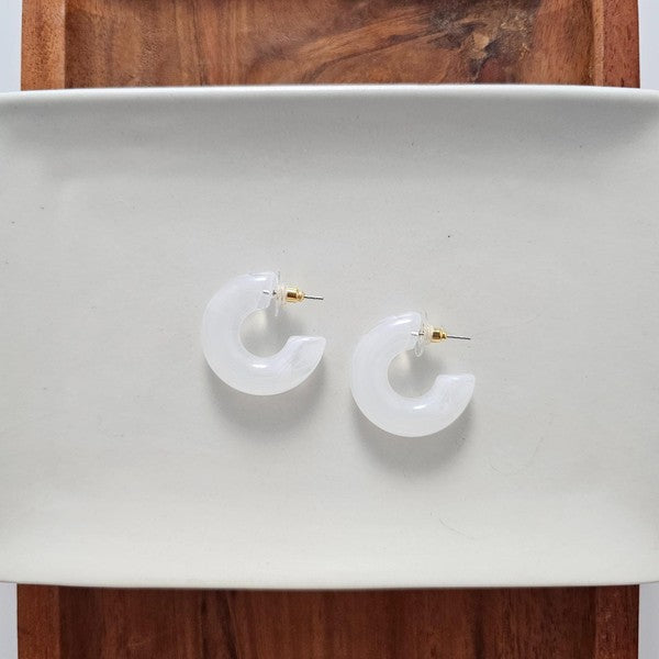 Chloe Hoops - White