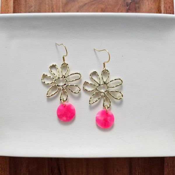 Maisy Earrings - Hot Pink