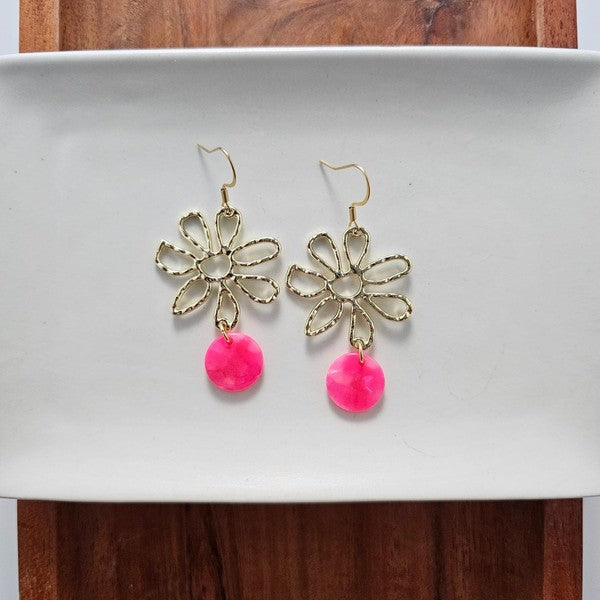 Maisy Earrings - Hot Pink