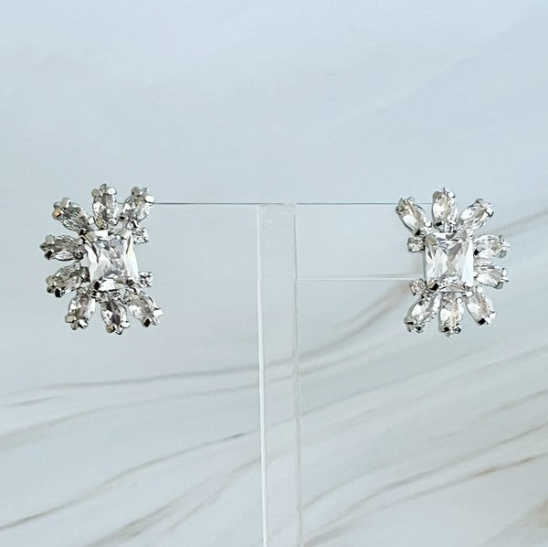 Shine Crusted Jewel Stud Earrings