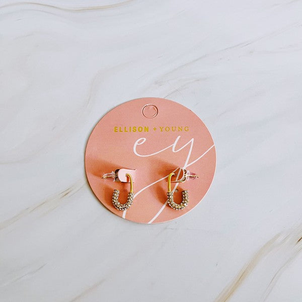 Edgy Chic Pin Shape Earrings