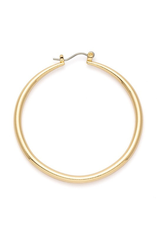 Polished 50MM Shiny Hoop Earrings