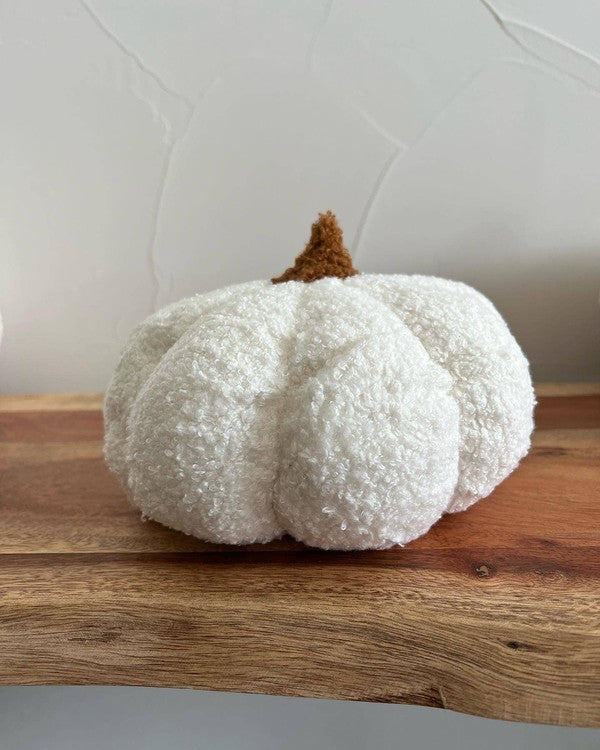 Pumpkin Fall boucle pillows, full pillow