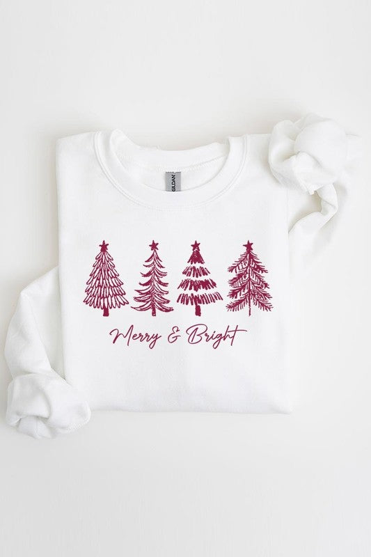 Merry & Bright Christmas Trees Sweatshirts