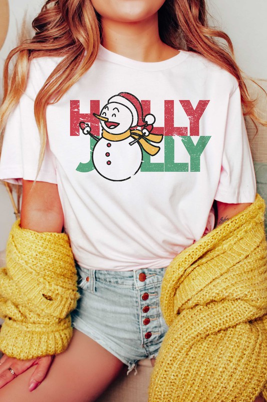 HOLLY JOLLY SNOWMAN Graphic Tee