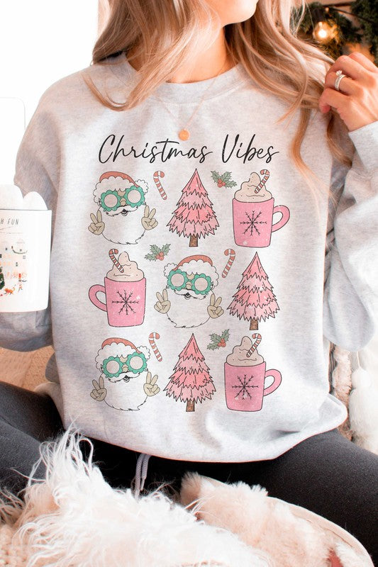 CHRISTMAS VIBES Graphic Sweatshirt