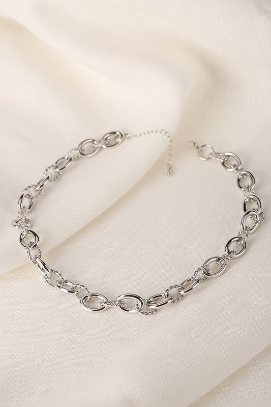 Bold chain necklace - silver