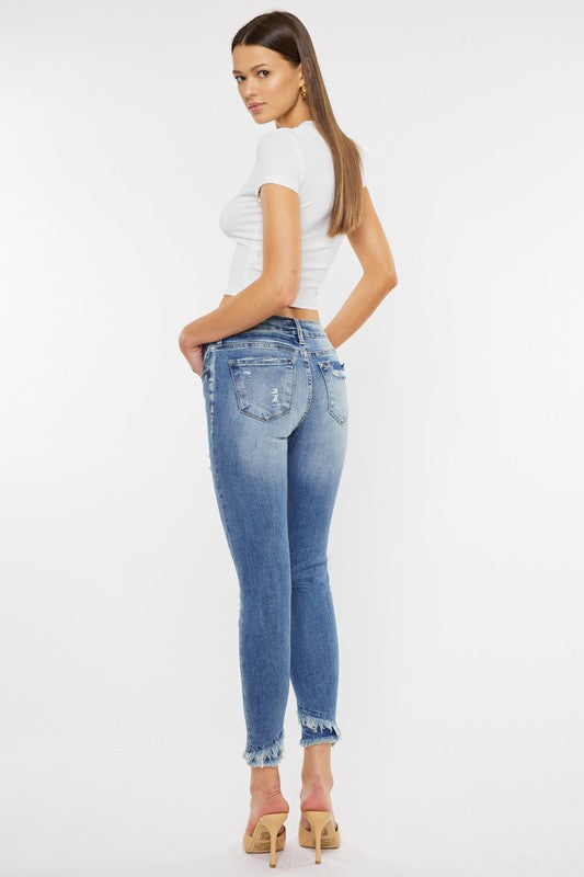 MID RISE ANKLE SKINNY JEANS-KC6204M