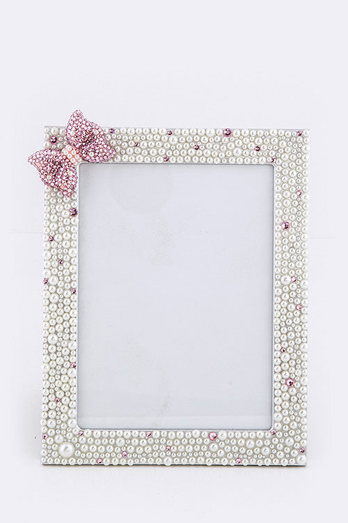 Crystal Bow Large Picture Frame