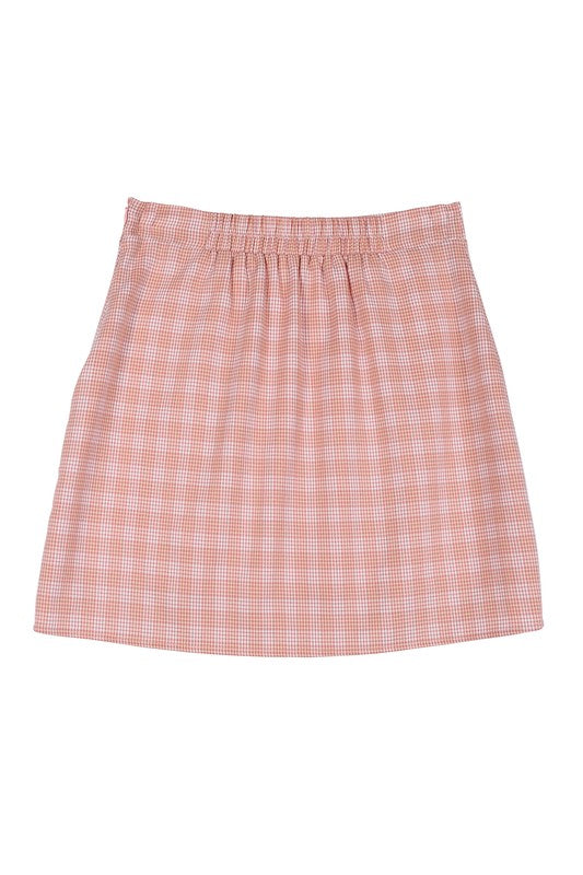 SL pattern crop top & skirt set (set packing)