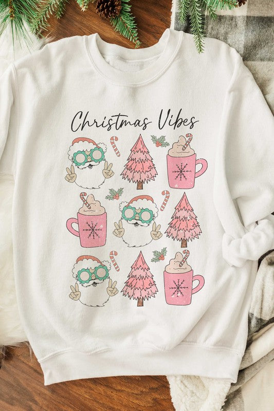CHRISTMAS VIBES Graphic Sweatshirt