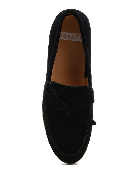 Nautica Suede Knot Detailed Loafers