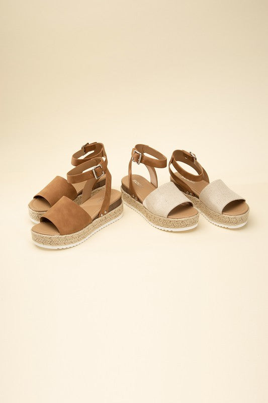 TOPIC-S ESPADRILLE ANKLE STRAP SANDALS