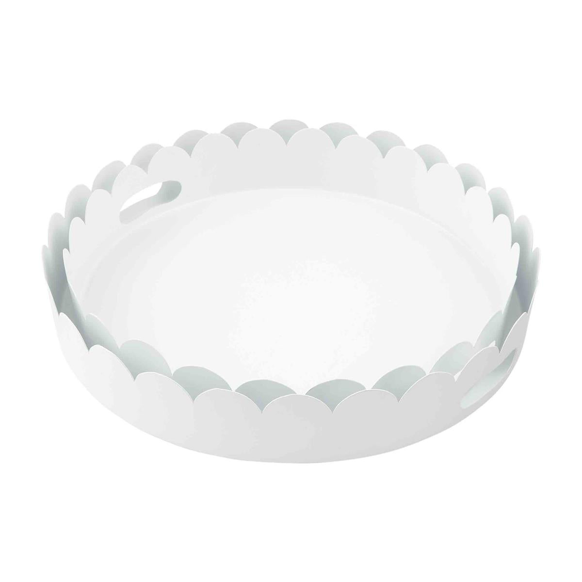 Nested Scalloped Metal Tray Set
